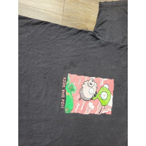 Vintage Invader Zim "Ride The Pig" T-Shirt 2001 Size Adult XL XLarge Cartoon - Picture 6 of 11
